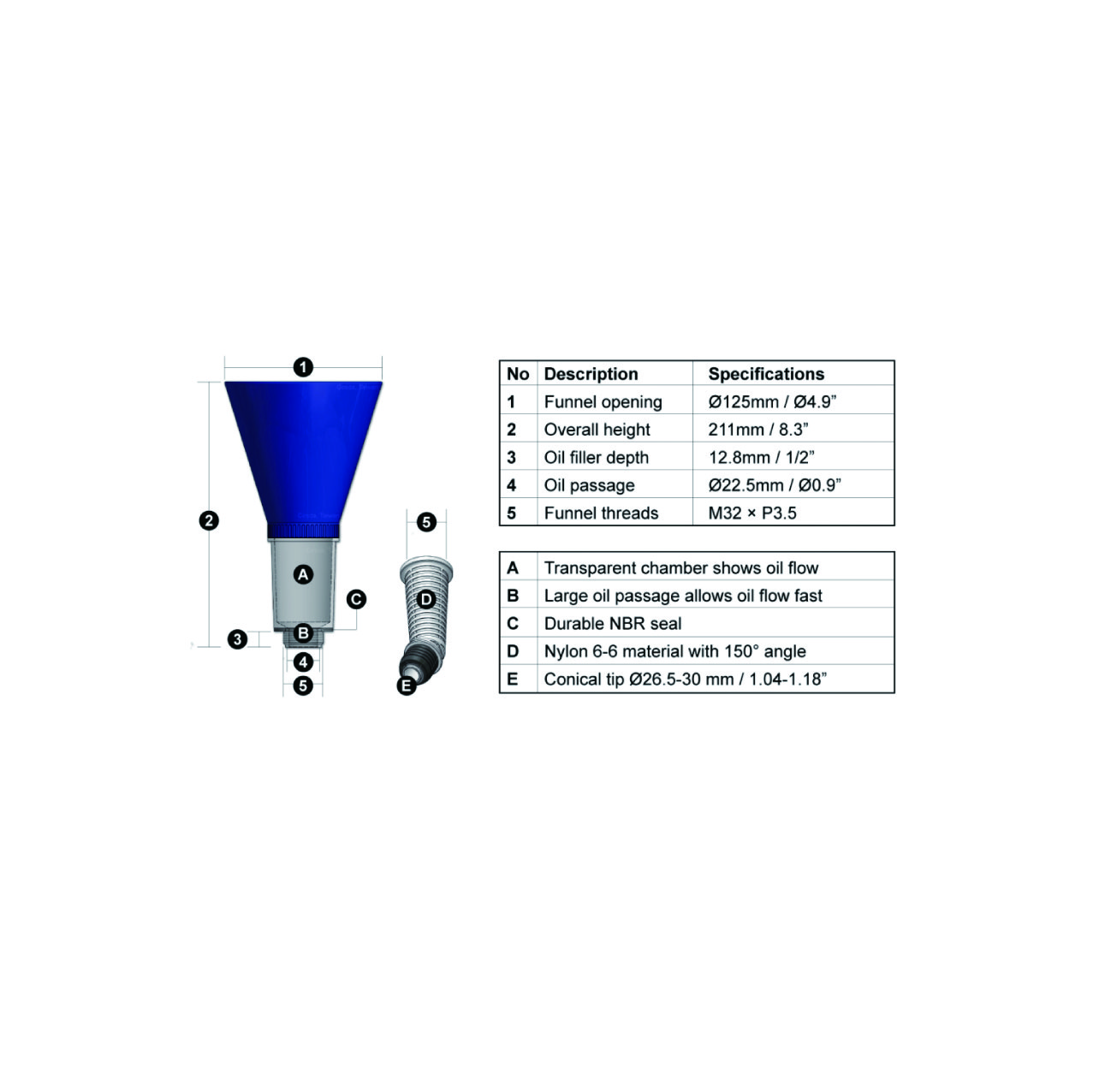 Oil Funnel for Honda